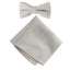 Boys' Linen Blend Bow Tie and Pocket Square Set