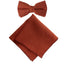 Boys' Linen Blend Bow Tie and Pocket Square Set