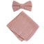 Boys' Linen Blend Bow Tie and Pocket Square Set