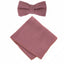 Boys' Linen Blend Bow Tie and Pocket Square Set