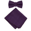 Boys' Linen Blend Bow Tie and Pocket Square Set