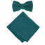 Boys' Linen Blend Bow Tie and Pocket Square Set