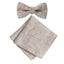 Boys' Mottled Linen Bow Tie and Handkerchief Set