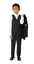 Boys' Black 3-Piece Slim Fit Suit Set