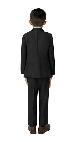 Boys' Black 3-Piece Slim Fit Suit Set