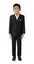 Boys' Black 3-Piece Slim Fit Suit Set