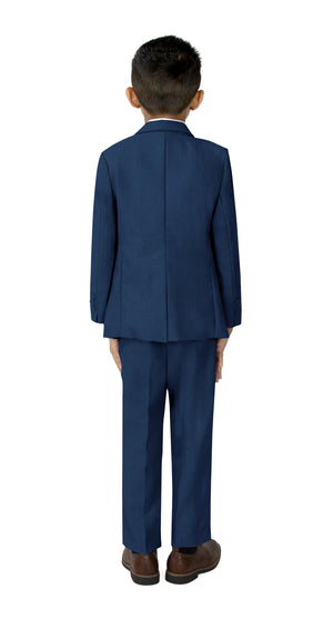 Boys' Blue 3-Piece Slim Fit Suit Set