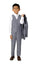 Boys' Gray 3-Piece Slim Fit Suit Set