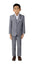 Boys' Gray 3-Piece Slim Fit Suit Set