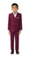 Boys' Burgundy 3-Piece Slim Fit Suit Set