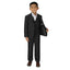 Boys' Black Three Piece Two-Button Suit Set