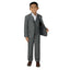 Boys' Charcoal Three Piece Two-Button Suit Set