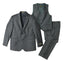 Boys' Charcoal Three Piece Two-Button Suit Set