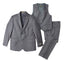 Boys' Grey Three Piece Two-Button Suit Set