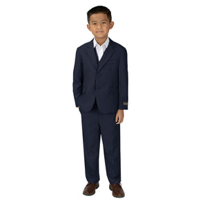 Boys' Navy Three Piece Two-Button Suit Set