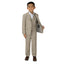 Boys' Tan Three Piece Two-Button Suit Set