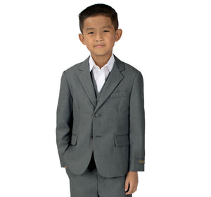 Boys' Charcoal Two Button Blazer