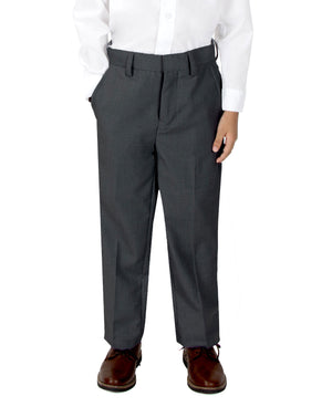 Boys' Graphite Flat Front Dress Pants