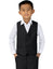 Boys' Black Four Button Suit Vest Waistcoat