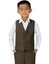 Boys' Brown Four Button Suit Vest Waistcoat