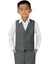 Boys' Charcoal Four Button Suit Vest Waistcoat