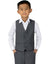 Boys' Charcoal-C Four Button Suit Vest Waistcoat