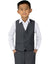 Boys' Graphite Four Button Suit Vest Waistcoat