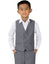 Boys' Grey Four Button Suit Vest Waistcoat