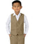 Boys' Khaki Four Button Suit Vest Waistcoat