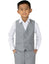 Boys' Light Grey-C Four Button Suit Vest Waistcoat