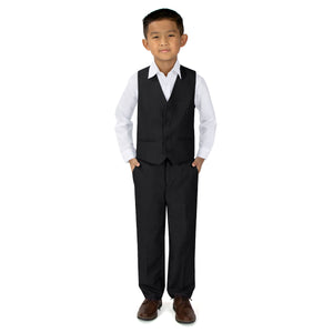 Boys' Black 2-Piece Vest Set