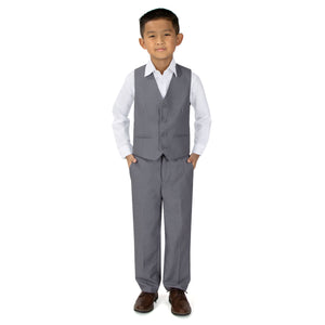 Boys' Grey 2-Piece Vest Set