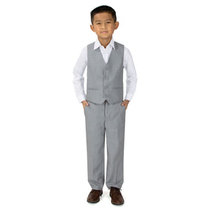 Boys' Light Grey-C 2-Piece Vest Set