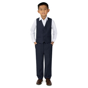 Boys' Navy-C 2-Piece Vest Set