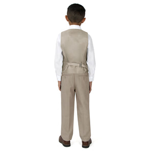 Boys' Tan 2-Piece Vest Set