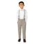 Boys' 4 Piece Suspenders Outfit, Tan/White/Champagne/Blush Pink