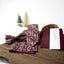 Men's Cotton Floral Bow Tie and Handkerchief Set, Wine (Color F47)