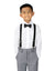 Boys' Suspenders and Solid Color Bow Tie Set