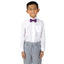 Boys' Solid Color Pre-Tied Satin Bow Tie