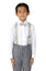 Boys' Floral Cotton Suspenders and Bow Tie Set, Blue Pink Sage (Color F27)