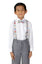 Boys' Floral Cotton Suspenders and Bow Tie Set, Blue/Yellow (Color F70)