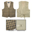Boys' Plaid 2-Piece Plaid Vest and Solid Pants Set