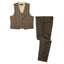 Boys' Plaid 2-Piece Plaid Vest and Solid Pants Set