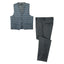 Boys' Plaid 2-Piece Plaid Vest and Solid Pants Set