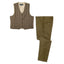 Boys' Plaid 2-Piece Plaid Vest and Solid Pants Set