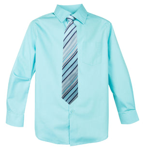 Boys' Dress Shirt and Tie Set