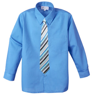 Boys' Dress Shirt and Tie Set