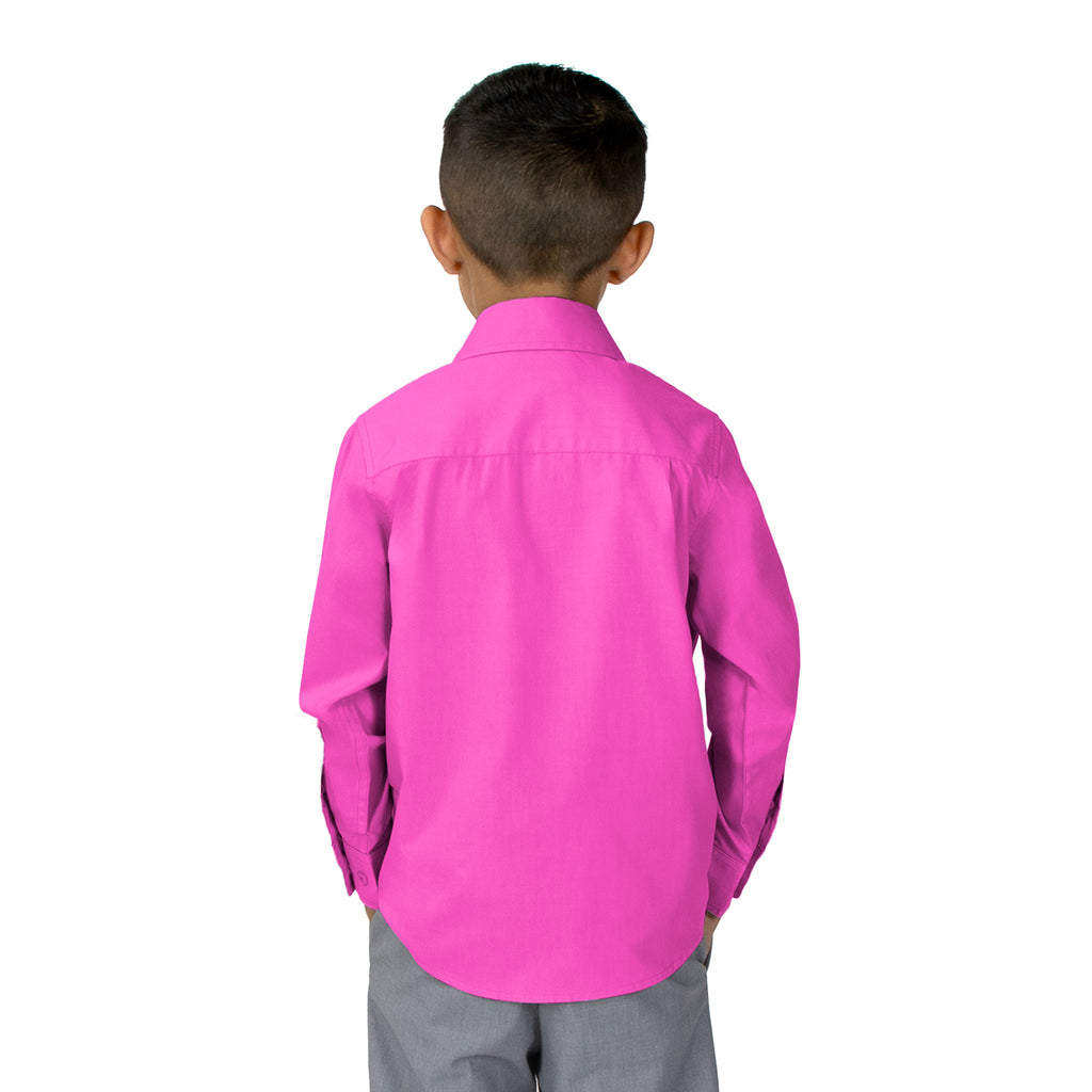 boys long sleeve dress shirt The Children's Place Boys Uniform Long Sleeve Oxford Button Down Shirt Black XXL (16)