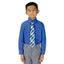 Boys' Royal Blue Cotton Blend Dress Shirt and Tie Set (Color 30)