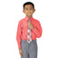 Boys' Coral Cotton Blend Dress Shirt and Tie Set (Color 31)